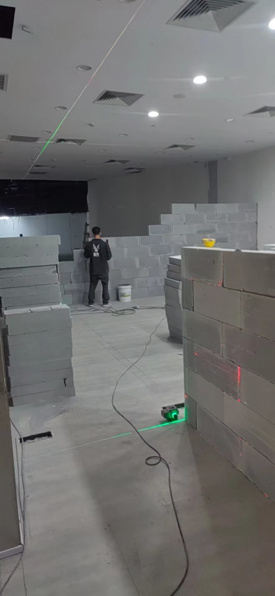 酒店轻质砖隔墙空间分隔
